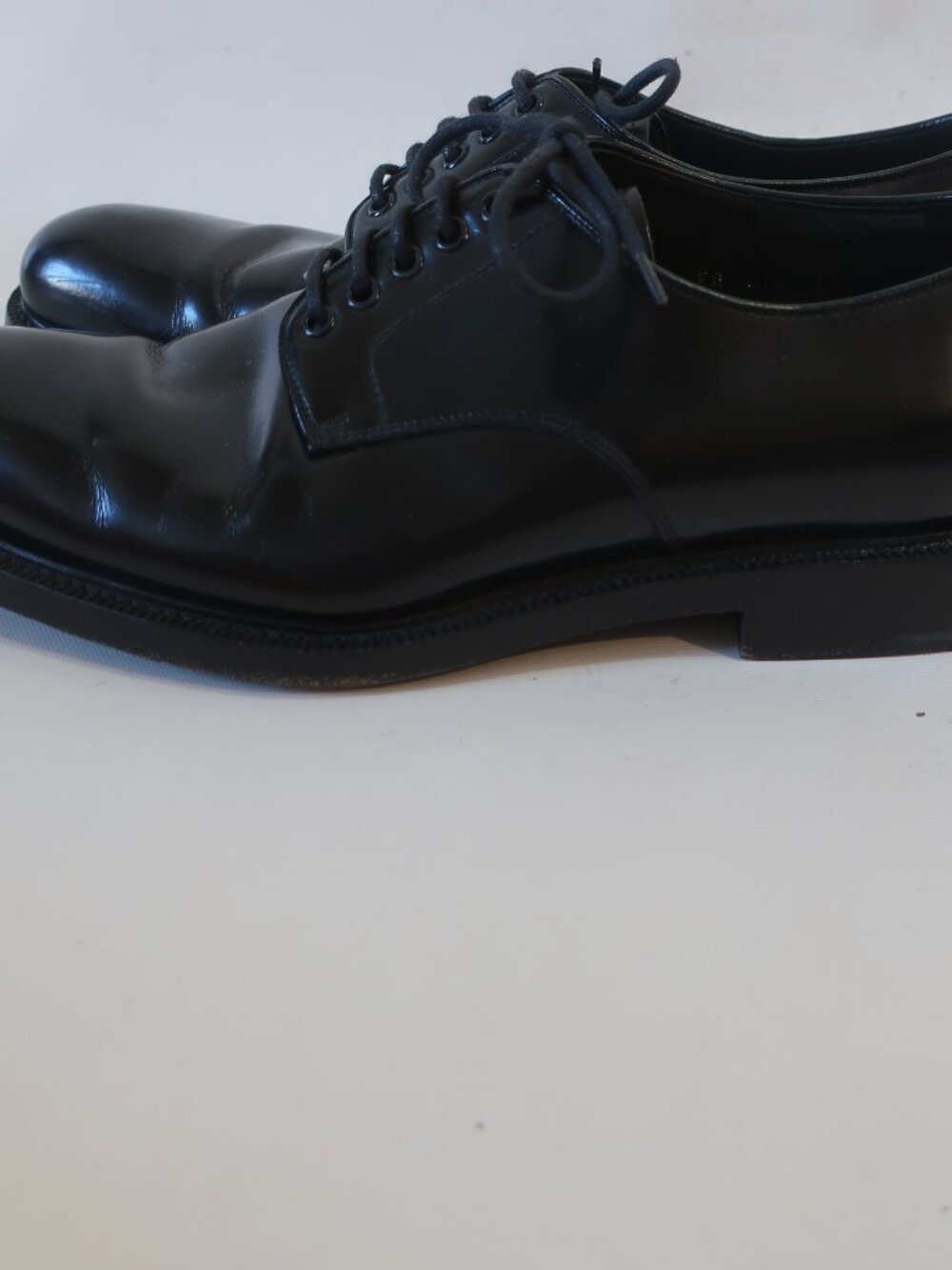 Mens Prada Black Leather Oxford Lace Up Shoes 11 - Picture 4 of 12